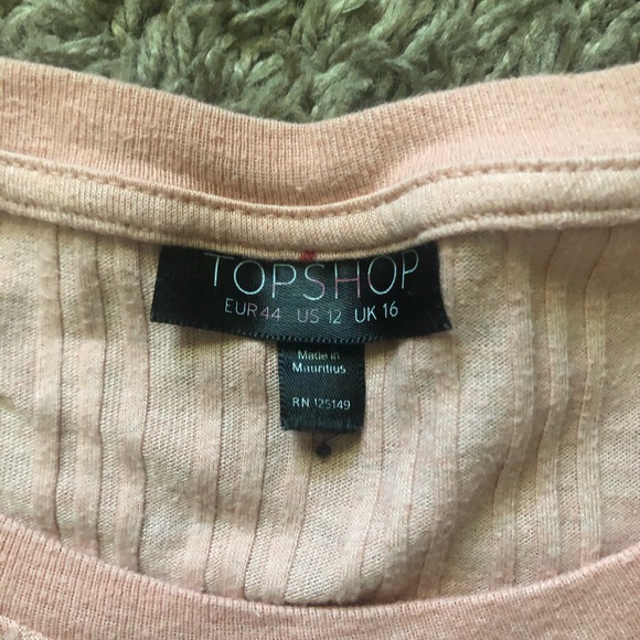 Topshop Ribbed Fitted Top - Picture 3 of 3